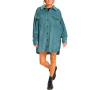 Billabong - Robe chemise en velours côtelé - Winter Ocean Shirt Dress W Silver Bleach pour Femme en Coton - Taille S - Bleu Bleu S