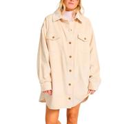 Billabong - Robe chemise en velours côtelé - Winter Ocean Shirt Dress W White Cap pour Femme en Coton - Taille S - Beige Beige S