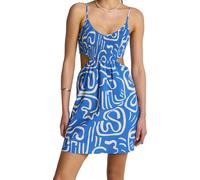 Billabong - Robe d'été légère - True Desire Mini Dress True Blue pour Femme en Coton - Taille L - Bleu Bleu L