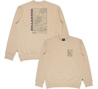 Billabong - Sweat chaud à col rond - Compass Crew Chino pour Homme en Coton - Taille S - Beige Beige S