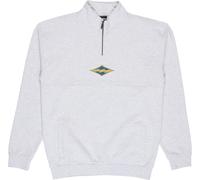 Billabong - Sweat demi-zippé - Burleigh Mock Neck Sweatshirt Light Grey Heather pour Homme en Coton - Taille L - Gris Gris L
