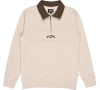 Billabong - Sweat demi- zippé - Winton Half Zip Sweatshirt Oatmeal pour Homme en Coton - Taille L - Beige Beige L