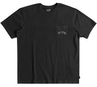 Billabong Homme Stacked Arch Pkt T-Shirt, Washed Black, XS EU