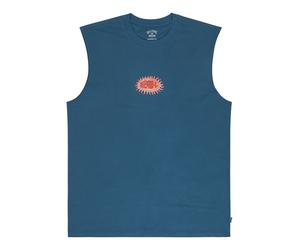 BILLABONG T-Shirt 'BURN OUT' azur / bleu cyan / orange, Taille XL