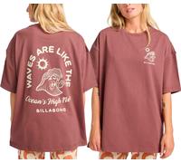 Billabong - T-shirt en coton - The Great Waves SS Tee W Espresso pour Femme en Coton - Taille XS - Bordeaux Bordeaux XS