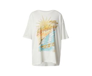 BILLABONG T-shirt oversize 'WHERE THE SUN C' bleu ciel / jaune / mandarine / blanc, Taille S