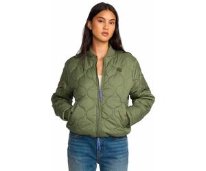 Billabong - Veste courte matelassée - Cliffs Bomber W Treehugger pour Femme - Taille S - Kaki Kaki S
