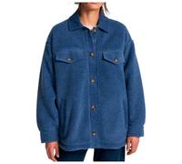 Billabong - Polaire en sherpa oversize - Coastal Waves Oversized Trucker Jacket Washed Blue pour Femme - Taille M - Bleu Bleu M