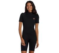 Billabong Womens Foil 2mm Back Zip Shorty Wetsuit ABJW500112 - Black