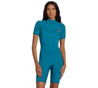 Billabong Womens Foil 2mm Back Zip Shorty Wetsuit ABJW500112 - Marine