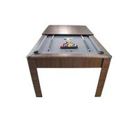 PLAY4FUN Billard Américain AMBIANCE 7Ft - 226,5 x 126,5 x 80 cm avec accessoires et plateau dînatoire - Couleur Chêne - Gris Marron G