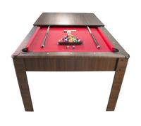 Billard Américain Ambiance avec Accessoires et Plateau Dînatoire, Brut/Tapis Rouge