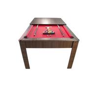 Billard Américain - AMBIANCE - 7Ft - Couleur Chêne et Tapis Rouge
