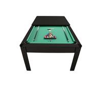 Billard Am?ricain AMBIANCE 7Ft - 226,5 x 126,5 x 80 cm avec accessoires et plateau dinatoire - Couleur Noir