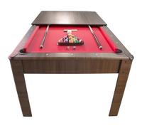 Billard Américain - AMBIANCE - 7Ft - Couleur Chêne et Tapis Rouge