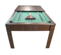 Billard Américain Ambiance avec Accessoires et Plateau Dînatoire, Brut/Tapis Vert
