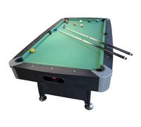 Billard Américain avec Retour de Boules Automatiques et Accessoires, 220 x 123 x 80 cm - Noir et Tapis Vert
