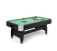 Billard Américain avec Retour de Boules Automatique et Accessoires, 220 x 123 x 80 cm - Noir et Tapis Vert
