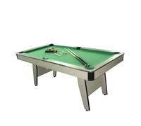 CONCEPT USINE | Billard Américain en Bois Gris Orlando | Design Contemporain | Tapis Vert | Bordures Capitonnées | Accessoires de Qualité Inclus | Idée de Cadeau Jeu, Famille et Décoration