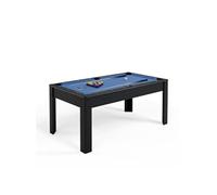 Billard Américain convertible ALLIANCE 5FT - 183 x 102 cm avec accessoires et plateau dînatoire - Couleur Ebène - Bleu