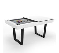 Sokker Billard américain convertible Horizon – table à manger 6/8 pers. 206 x 116 x 82 cm – Gris