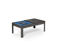 Billard Américain Convertible Table 6 Personnes KITBILL 6FT - 206,5 x 116,5 x 80 cm Plateau dînatoire et Accessoires Inclus - Gris