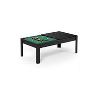 Billard Américain Convertible Table 8 Personnes KITBILL 7FT - 226,5 x 126,5 x 80 cm Plateau dînatoire et Accessoires Inclus - Noir