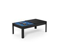 Billard Américain Convertible Table 8 Personnes KITBILL 7FT - 226,5 x 126,5 x 80 cm Plateau dînatoire et Accessoires Inclus - Noir