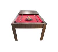 PLAY4FUN Billard Américain HARMONY 6Ft - 206,5 x 116,5 x 80 cm avec accessoires et plateau dînatoire - Couleur Chêne - Rouge Marron G