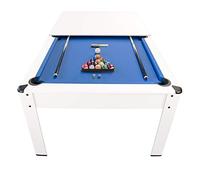 Billard Américain HARMONY 6Ft - 206,5 x 116,5 x 80 cm avec accessoires et plateau dînatoire - Couleur Ivoire