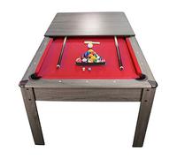 Billard Américain HARMONY 6Ft - 206,5 x 116,5 x 80 cm avec accessoires et plateau dînatoire - Gris