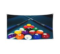 Billard - Bannière imprimée pour festival - Décoration d'extérieur résistante aux UV et à la décoloration - Pour les salons commerciaux et les événements de jardin - Drapeau réutilisable