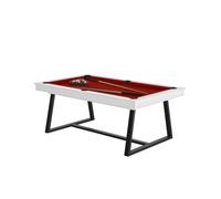 Billard BRIO Cadre Blanc avec Drap Rouge - Élégance et Qualité Française