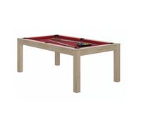 Billard Convertible CHARME Oslo avec Drap Rouge - Haute Qualité Française