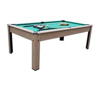 Billard convertible couleur bois Chêne 226 x 126cm - Ambiance - Vert