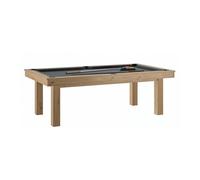 Billard LAFITE en Chêne Sable avec Drap Gris Ardoise - Table Transformable