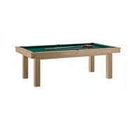 Billard LAFITE en Chêne Sable avec Drap Vert - Table Multifonctionnel