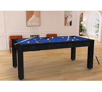 Billard-Maison Billard américain convertible en bois - Noir boisé - 005A017A029A079