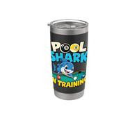 Billard pour enfants : requin de piscine en entraînement Gobelet isotherme en acier inoxydable double paroi