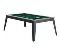 René Pierre Billard Steel Chene Sable Pieds Gris Drap Vert