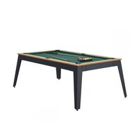 BILLARD STEEL Noyer Venice Pieds Blancs Drap Vert BOIS G