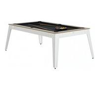 René Pierre Billard Steel Oslo Pieds Blanc Drap Gris Ardoise