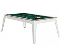 René Pierre Billard Steel Oslo Pieds Blanc Drap Vert