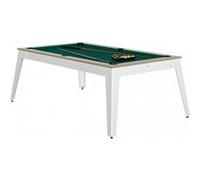 René Pierre Billard Steel Oslo Pieds Blanc Drap Vert