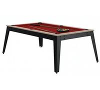 René Pierre Billard Steel Oslo Pieds Gris Drap Rouge