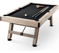 Billard VEVOR, billard de 2,13 m, billard avec pieds réglables, set de billard avec boules, queues, craie et brosse, Parfait pour salle de jeux familiale pour enfants & adultes