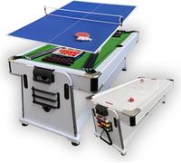 Billardtisch Weiß 7FT Grün und Tischhockey und Tischtennistisch und Tischdecke