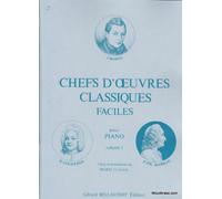 BILLAUDOT CHEFS D'OEUVRES CLASSIQUES FACILES VOL.1 - PIANO Partition classique Piano - instrument à clavier Piano