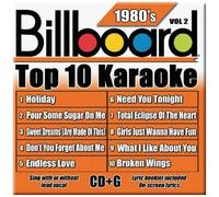Billboard Top-10 Karaoke - 1980's Vol. 2 (10+10-Song Cd+G)