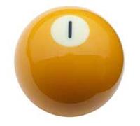 Bille Billard Américain Aramith N°1, 57,2mm
